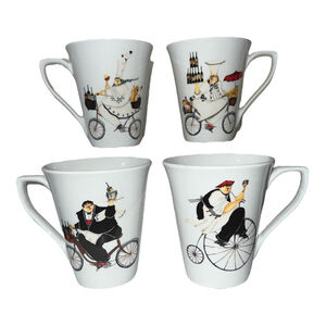 Oneida Kitchen Mug Set, 4 Piece, White